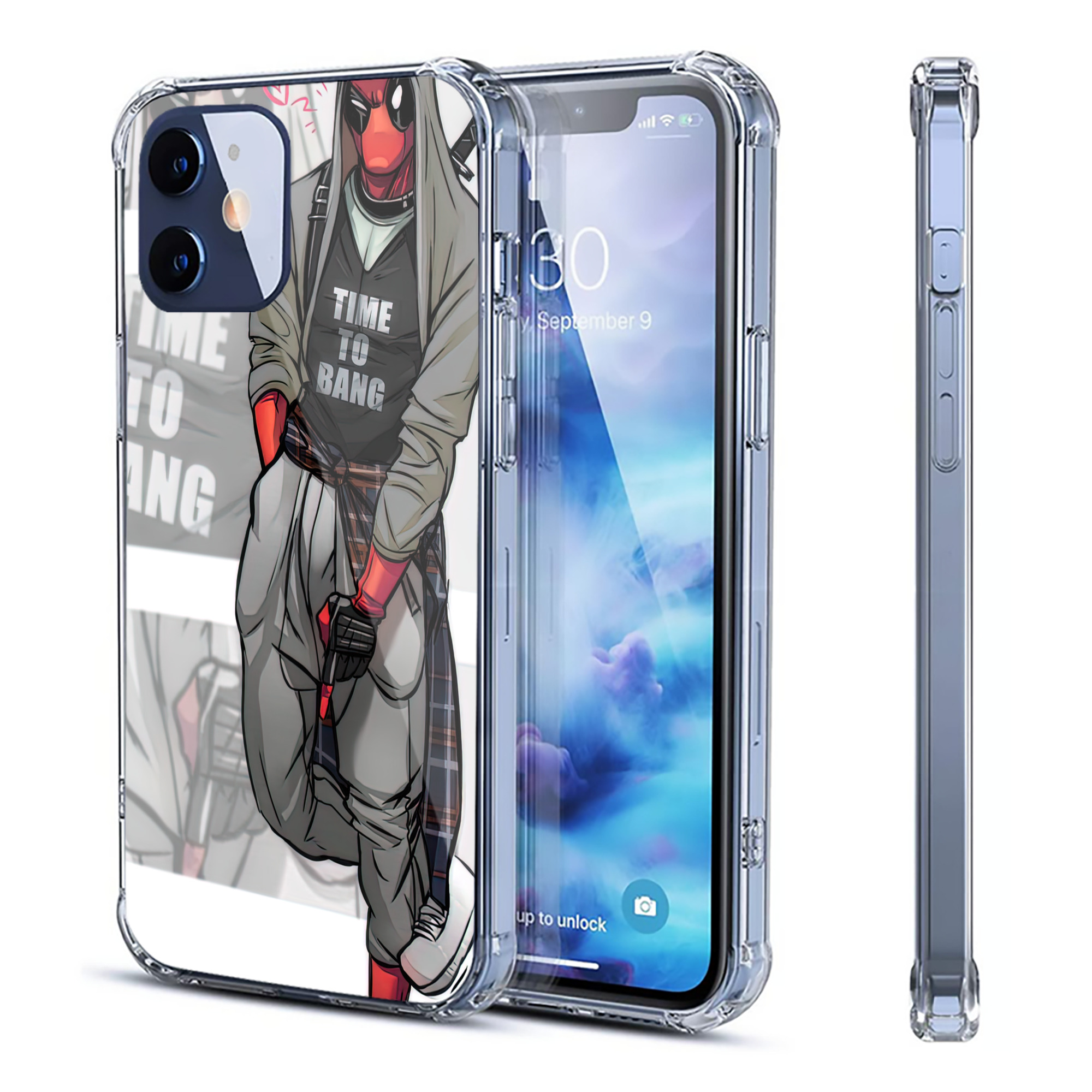 （画像用） Deadpool デッドプール 【iPhone 12シリーズ対応】透明スマホケース（クリアソフトケース）
